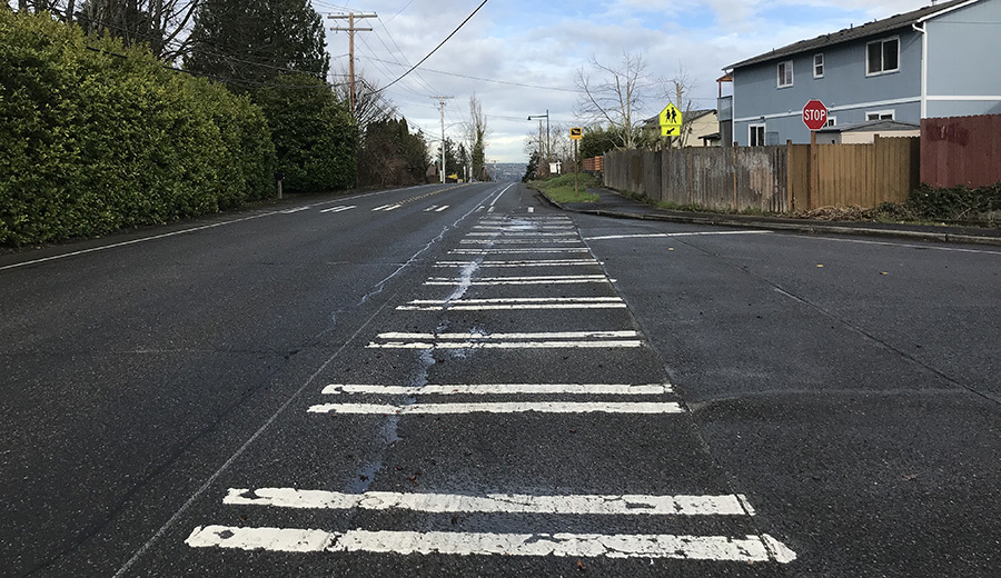 Before image from the SAND's Talbot Hill Elementary safety improvement project.