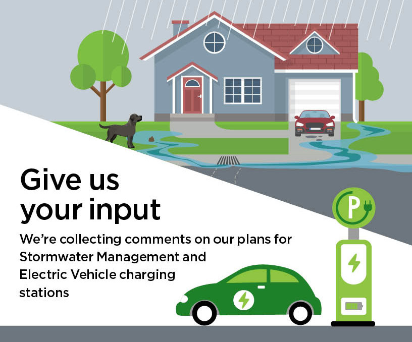 Stormwater management & electric vehicle charging station plans