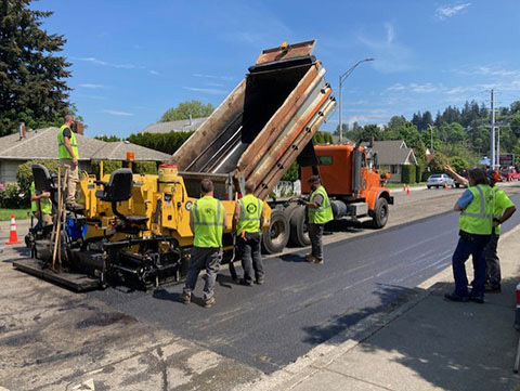 Road construction project at Hardie Avenue SW