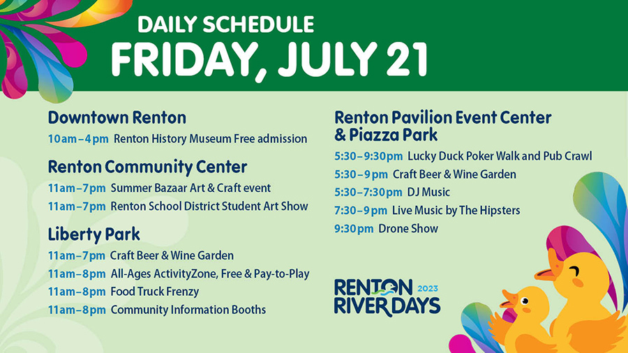 Renton River Days Friday Events
