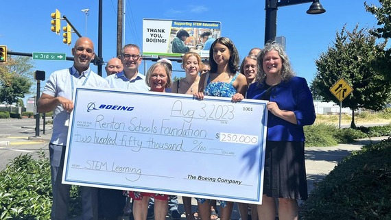 Renton Schools Foundations receives donation from Boeing for STEM program