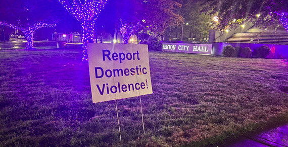 Domestic Violence Awareness Month Purple Lights