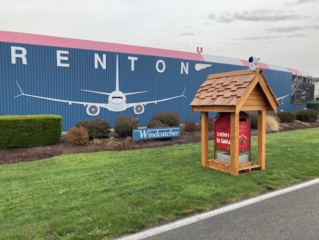 Santa mailbox at Renton Municipal Airport