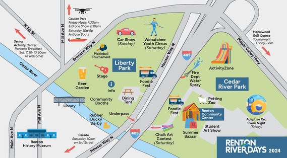 2024 Renton River Days map