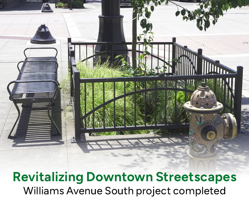 Revitalizing Downtown Streetscapes graphic of Williams Avenue South in Downtown Renton