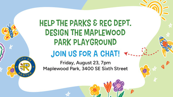 Help design Maplewood Playground and chat with staff at Maplewood Park on August 23 at 7 p.m. 