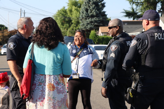 National Night Out event with Renton Police Officers and community members.
