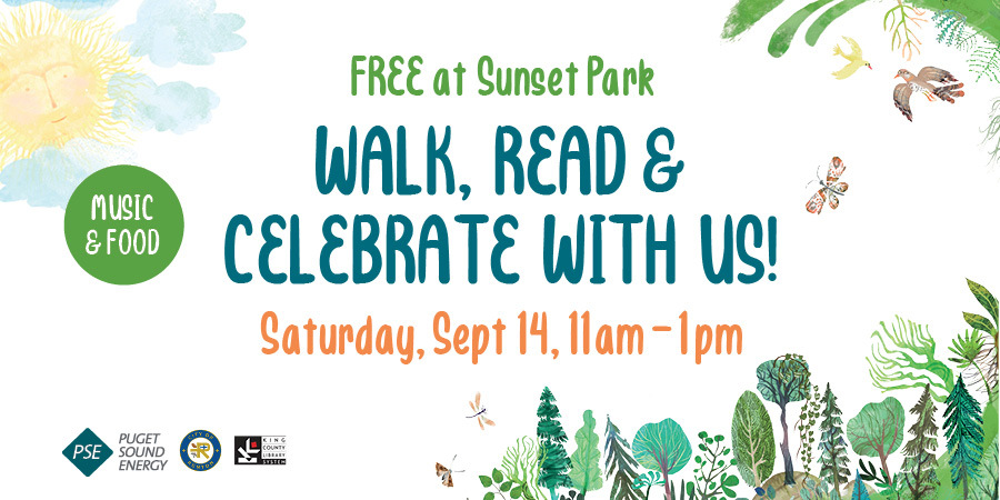 StoryWalk graphic for September 14 event at Sunset Park
