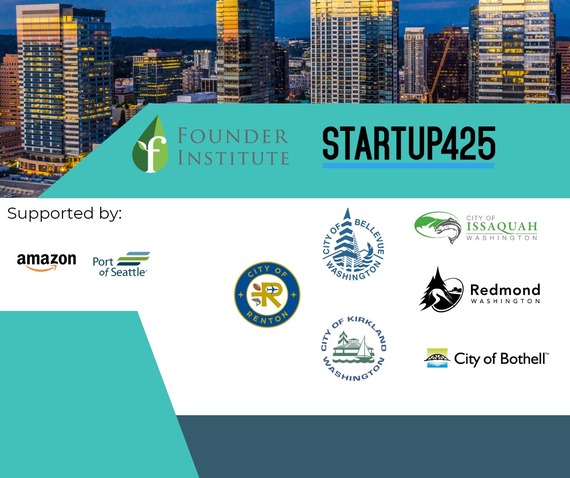 StartUp425 graphic with various City logos