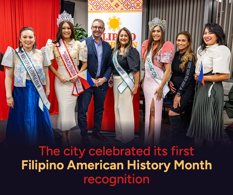 This Week in Renton header graphic for October 23 featuring Filipino American History Month