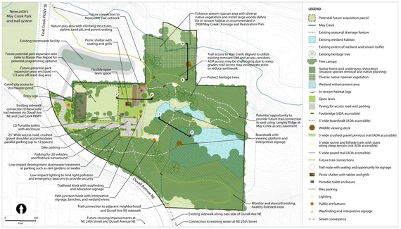 Planning map of the future Renton Northeast Park v2
