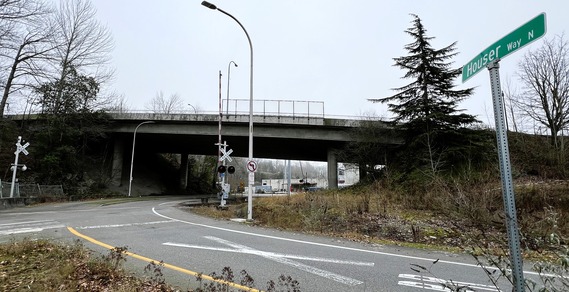 Photo of a portion of Houser Way North which will be closed January 21 to May 22
