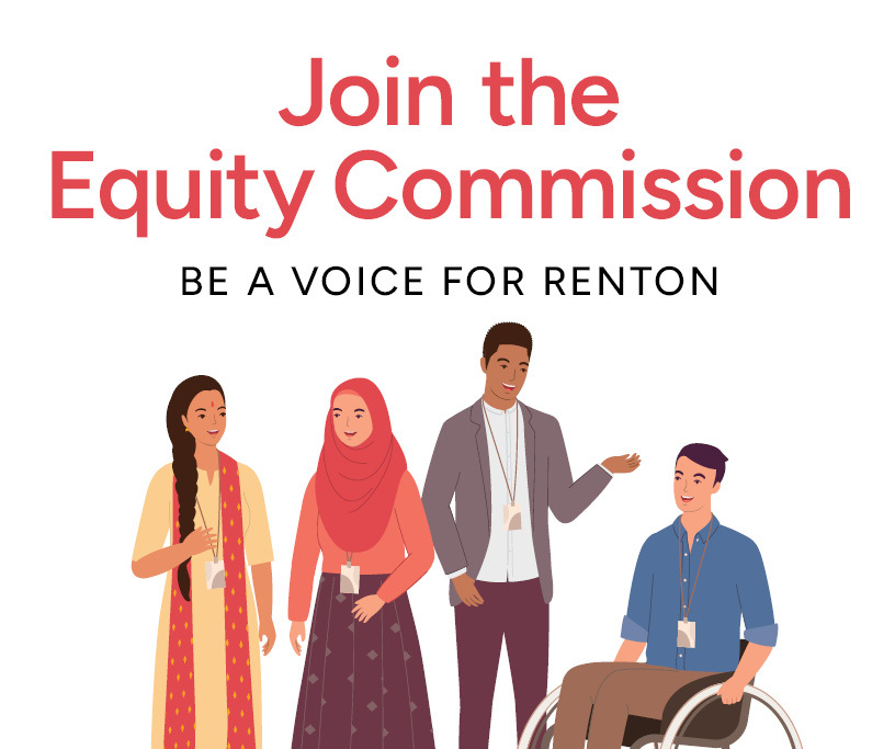 This Week in Renton header saying Join the Equity Commission Be a voice for Renton
