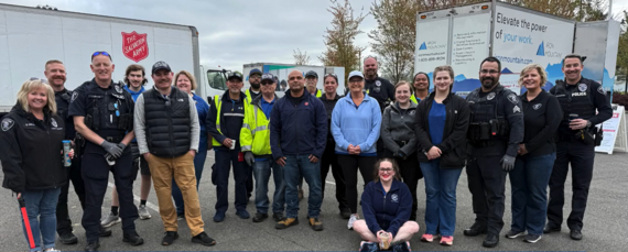 Group photo from Renton Police Department's Shred-A-Thon event on April 26