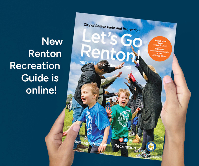 This Week in Renton cover highlighting New Renton Recreation Guide is online