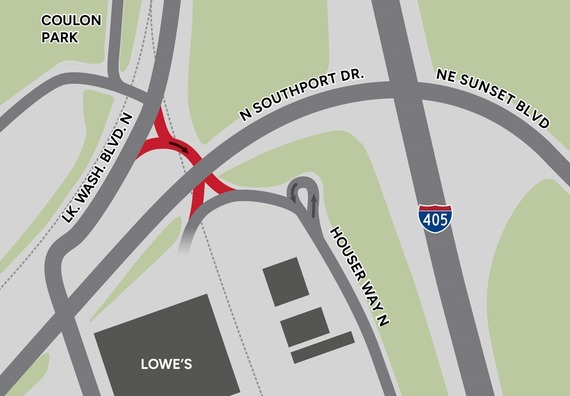 Houser Way N 120 day closure map