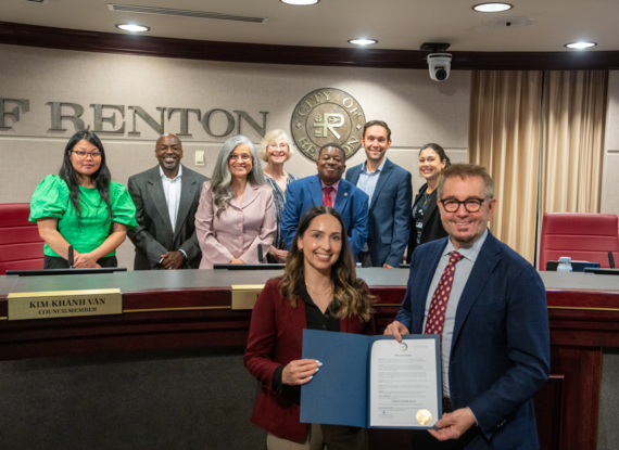 Hispanic Heritage Month proclamation group photo on September 22