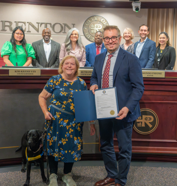 Service Dog Month proclamation group photo on September 22