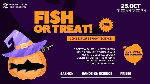 Fish or Treat event graphic by the Environmental Science Center