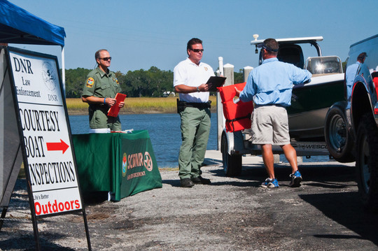 SCDNR courtesy boat inspections