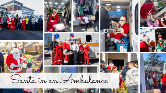 Santa in an ambulance