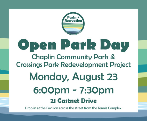 Small Flyer for Open Park Day at Chaplin Community Park