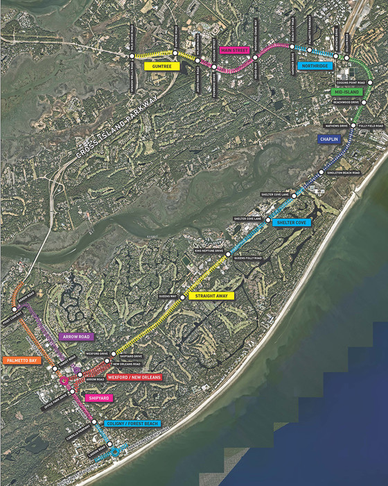 Map showing corridor zones for the project area. 