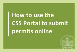 How to use the CSS Portal to submit permits online 