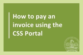 How to pay an invoice using the css portal 