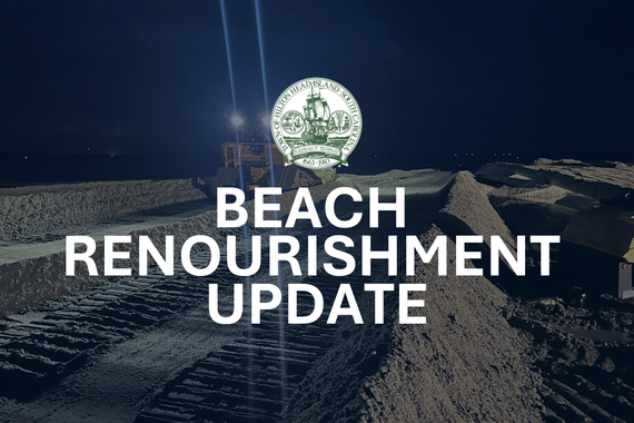Beach Renourishment 2025 - night work pine island