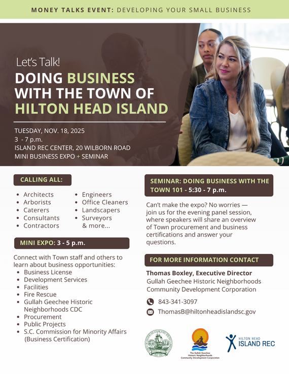 Business with the Town English flyer