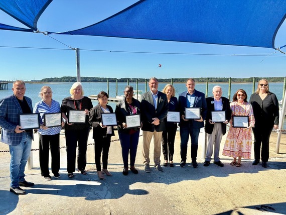 group picture Mayor honored Islanders