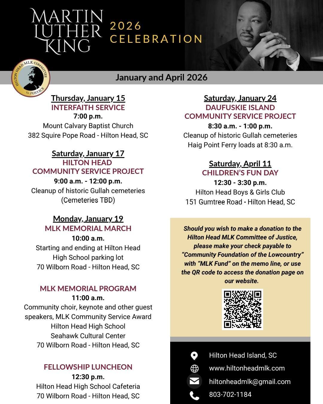 Event MLK Master list