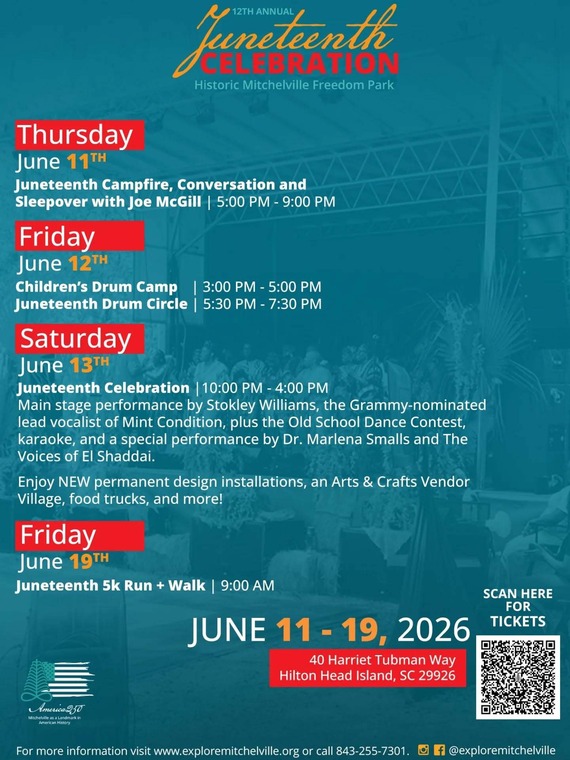 Historic Mitchelville Freedom Park to host 12th Annual Juneteenth Celebration with four days of cultural programming 