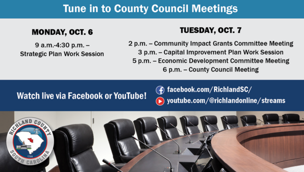 County Council meetings - Week of Oct. 6, 2025