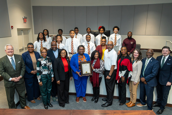 Council honors W.G. Sanders Middle boys basketball - March 17, 2026