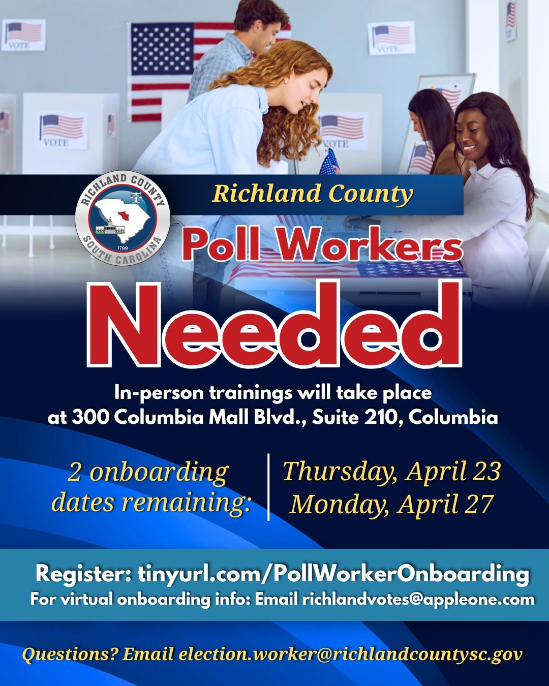 Poll Workers Needed - 2026