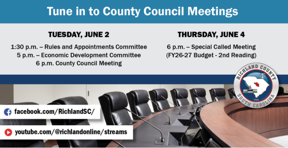 County Council meetings - June 2, 2026