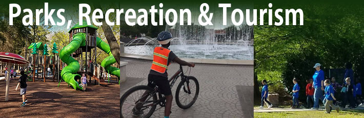 Parks, Recreation & Tourism offers a variety of opportunities, including playgrounds, cycling and trails.