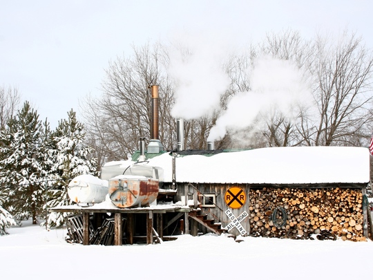Building used to produce maple syrup