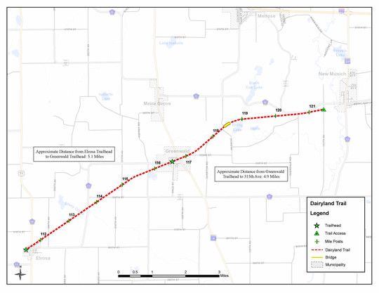 Dairyland Trail map