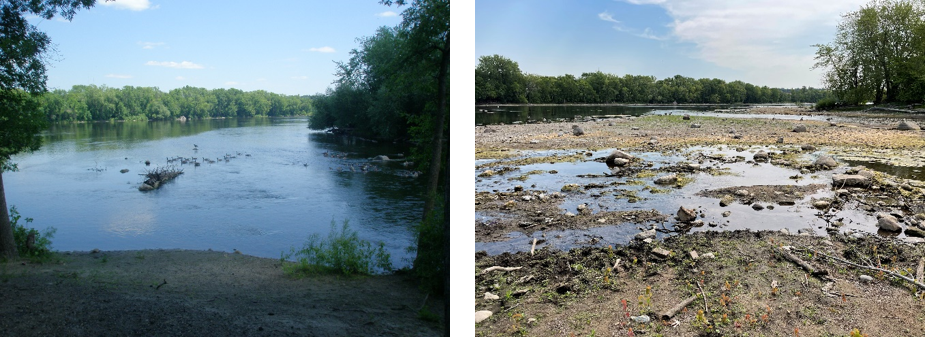 Comparison photos of river 