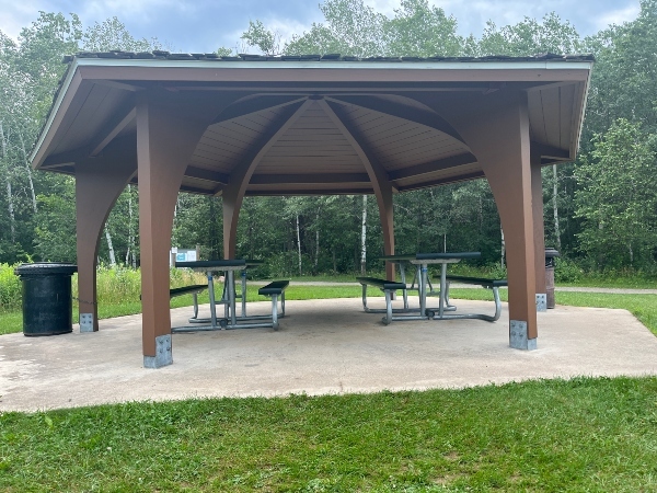 shelter over picnic tables