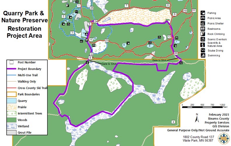 map of buckthorn project area