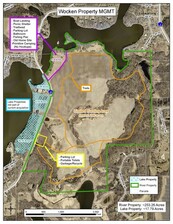 highlighted map of potential park property