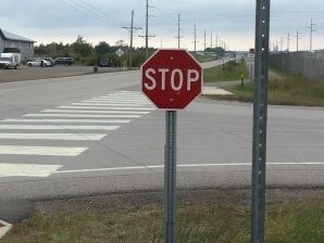 stop sign at an intersection