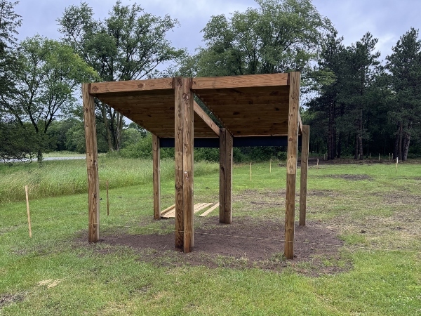 Pergola at an archery range