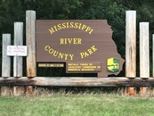 entrance sign to Mississippi River County Park