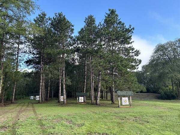 archery bags in the woods