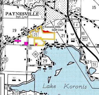 map with proposed park highlighted